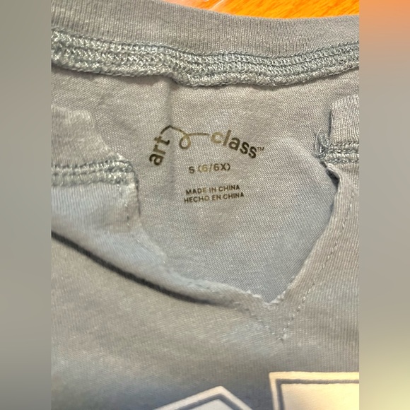 art class Girls S 6/6X Tank Top BOSTON Slate Blue Raw-Edge Cut-Off Sleeves - Picture 7 of 10